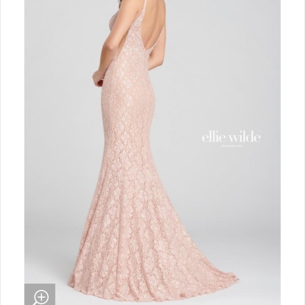 Ellie Wilde EW120003 Stretch Lace Prom Dress